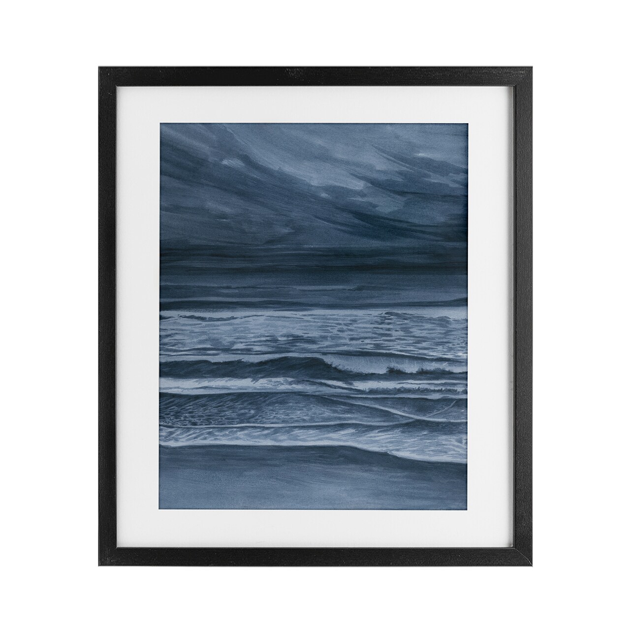 Stupell Industries Dramatic Sea Storm Coast Framed Print Under Glass, design by Grace Popp
